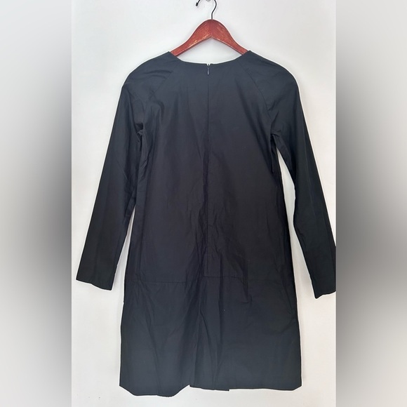 COS A-Line Dress With Front Pleat 34 xs navy black - Picture 2 of 7